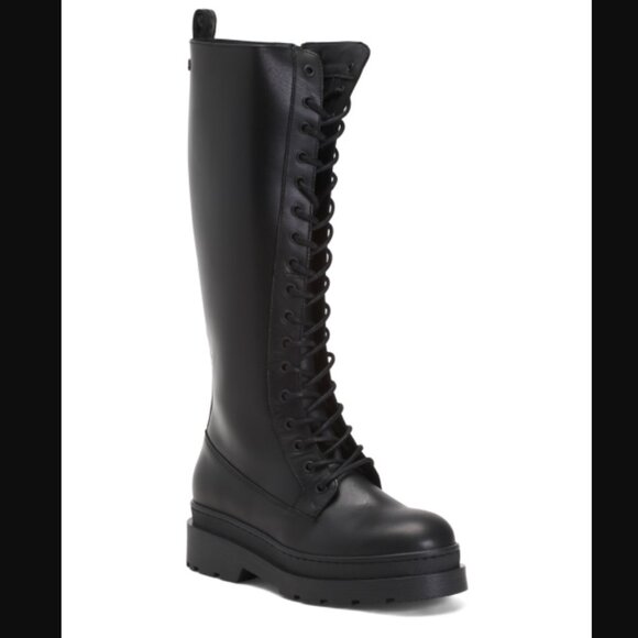 NEW SCOTCH & SODA Made In Portugal Leather Laced Up High Shaft Boots  259 7M4 - Picture 1 of 6